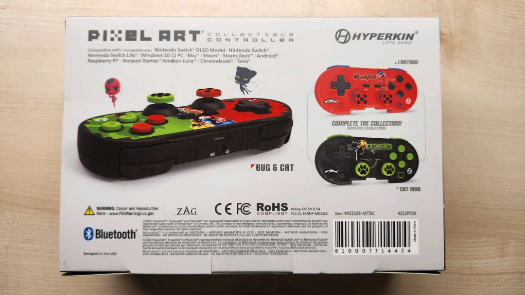 하이퍼킨 레이디버그 블랙캣 미라큘러스 게임 컨트롤러 리미티드 에디션--2