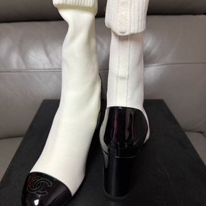 여성 레더 앵클부츠 샤넬 부츠