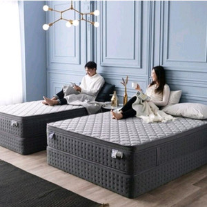 고퀄리티 투매트리스 침대 퀸사이즈 이미지