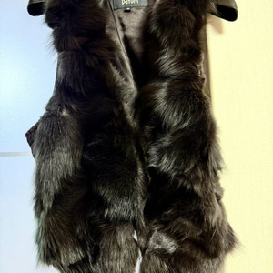 여우털 100% 조끼