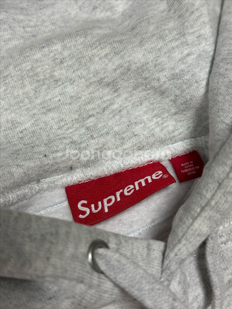 슈프림 사틴 후드 스웨트셔츠 애쉬 그레이--3