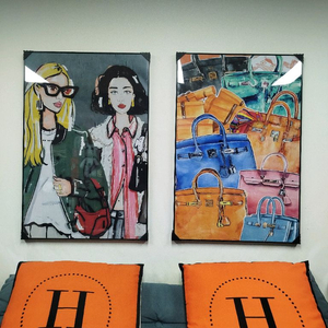 샤넬 감성 에르메스 벌킨백 켈리백 유화 거실 인테리어 그림액자 그림 액자 팝아트 인테리어소품 명품그림 명품액자