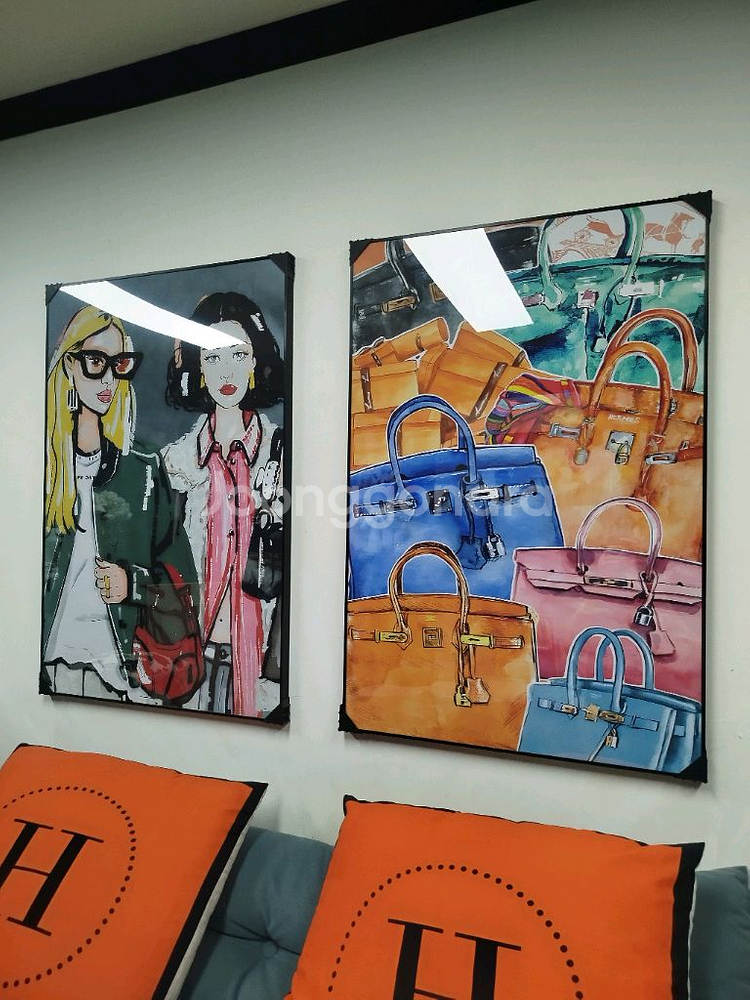 샤넬 감성 에르메스 벌킨백 켈리백 유화 거실 인테리어 그림액자 그림 액자 팝아트 인테리어소품 명품그림 명품액자--4