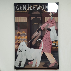 샤넬 풍 반려동물 여인 감성 대형 그림액자 그림 액자 팝아트 인테리어소품 명품그림 명품액자 꽃 선물 가방 지갑