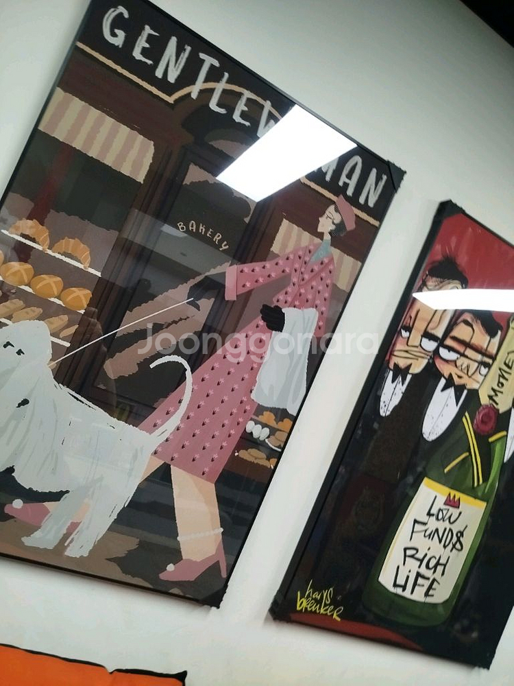 샤넬 풍 반려동물 여인 감성 대형 그림액자 그림 액자 팝아트 인테리어소품 명품그림 명품액자 꽃 선물 가방 지갑--7