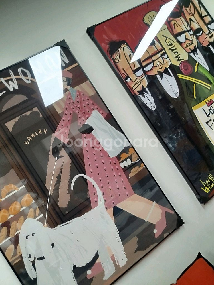 샤넬 풍 반려동물 여인 감성 대형 그림액자 그림 액자 팝아트 인테리어소품 명품그림 명품액자 꽃 선물 가방 지갑--8