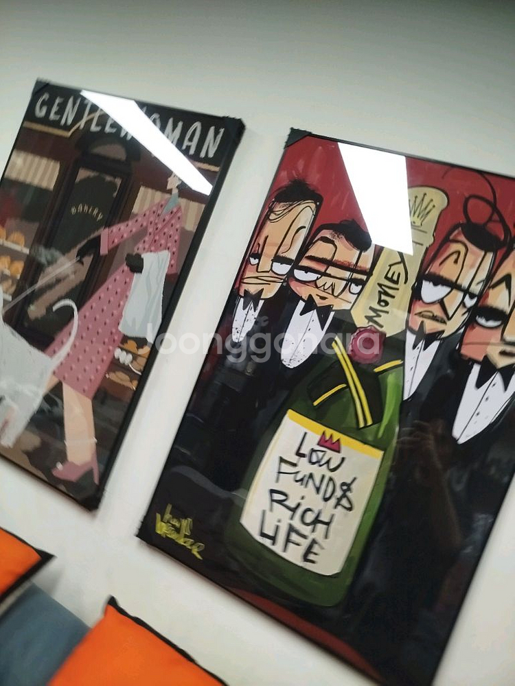 샤넬 풍 반려동물 여인 감성 대형 그림액자 그림 액자 팝아트 인테리어소품 명품그림 명품액자 꽃 선물 가방 지갑--9