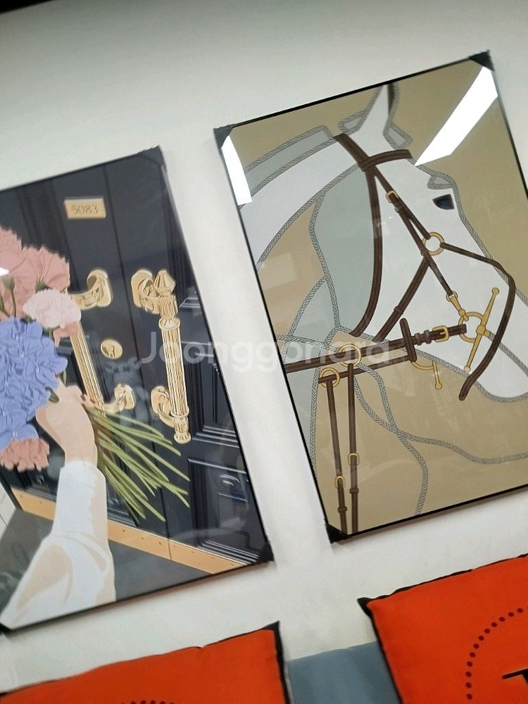 샤넬 꽃그림 고백 현관 여인 감성 대형 그림액자 그림 액자 팝아트 인테리어소품 명품그림 명품액자 꽃 선물 가방--3