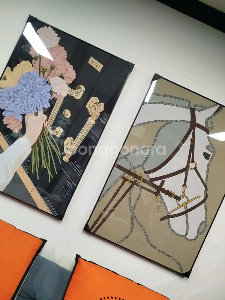 샤넬 꽃그림 고백 현관 여인 감성 대형 그림액자 그림 액자 팝아트 인테리어소품 명품그림 명품액자 꽃 선물 가방--4