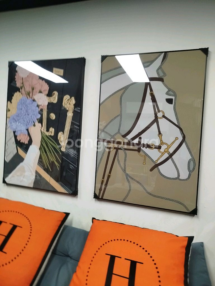 샤넬 꽃그림 고백 현관 여인 감성 대형 그림액자 그림 액자 팝아트 인테리어소품 명품그림 명품액자 꽃 선물 가방--6