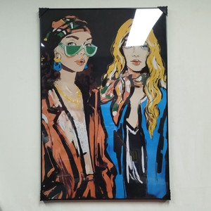 샤넬 감성 인플루언서 모델 여인 감성 대형 그림액자 그림 액자 팝아트 인테리어소품 명품그림 명품액자 꽃 선물 가방