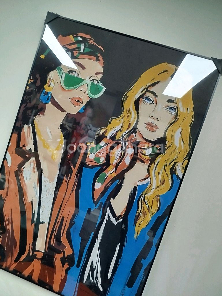 샤넬 감성 인플루언서 모델 여인 감성 대형 그림액자 그림 액자 팝아트 인테리어소품 명품그림 명품액자 꽃 선물 가방--1