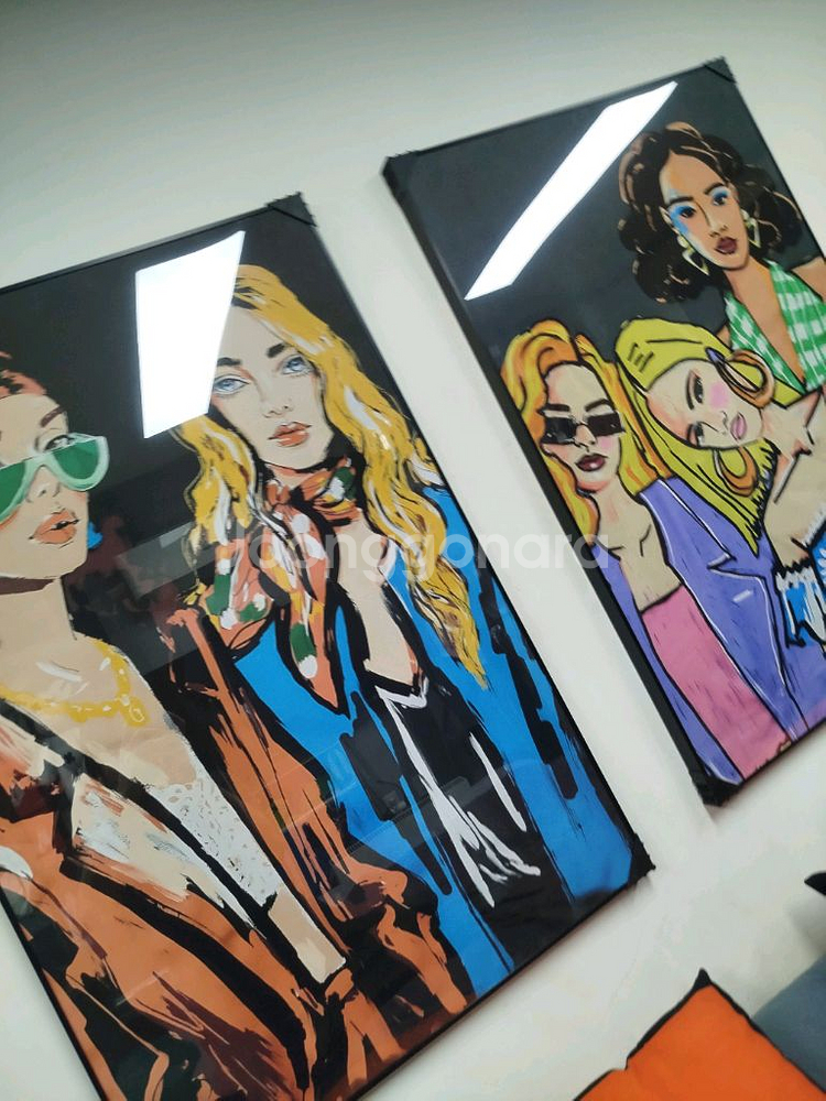 샤넬 감성 인플루언서 모델 여인 감성 대형 그림액자 그림 액자 팝아트 인테리어소품 명품그림 명품액자 꽃 선물 가방--6