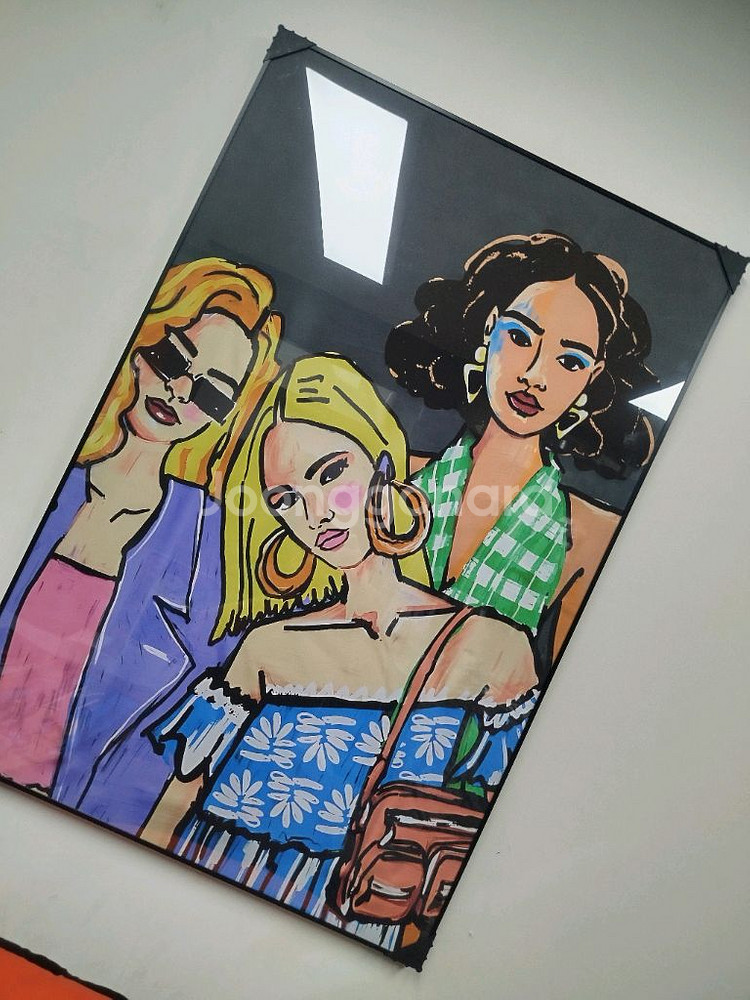 샤넬 감성 인플루언서 모델 여인 감성 대형 그림액자 그림 액자 팝아트 인테리어소품 명품그림 명품액자 꽃 선물 가방--1