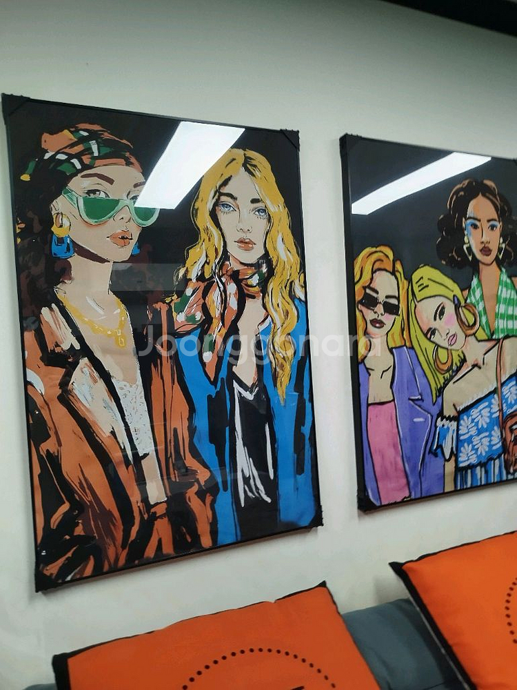 샤넬 감성 인플루언서 모델 여인 감성 대형 그림액자 그림 액자 팝아트 인테리어소품 명품그림 명품액자 꽃 선물 가방--4