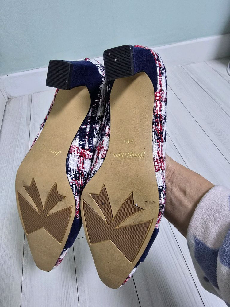 지니킴 트위드 구두 두번신음 240 운포--2