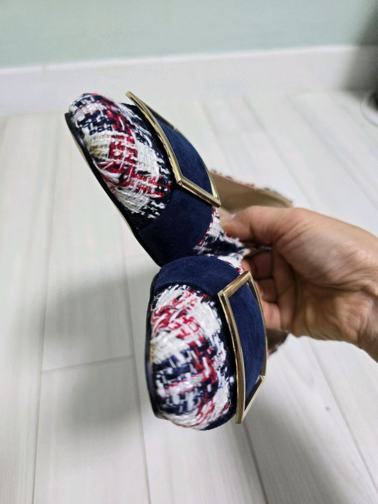 지니킴 트위드 구두 두번신음 240 운포--3