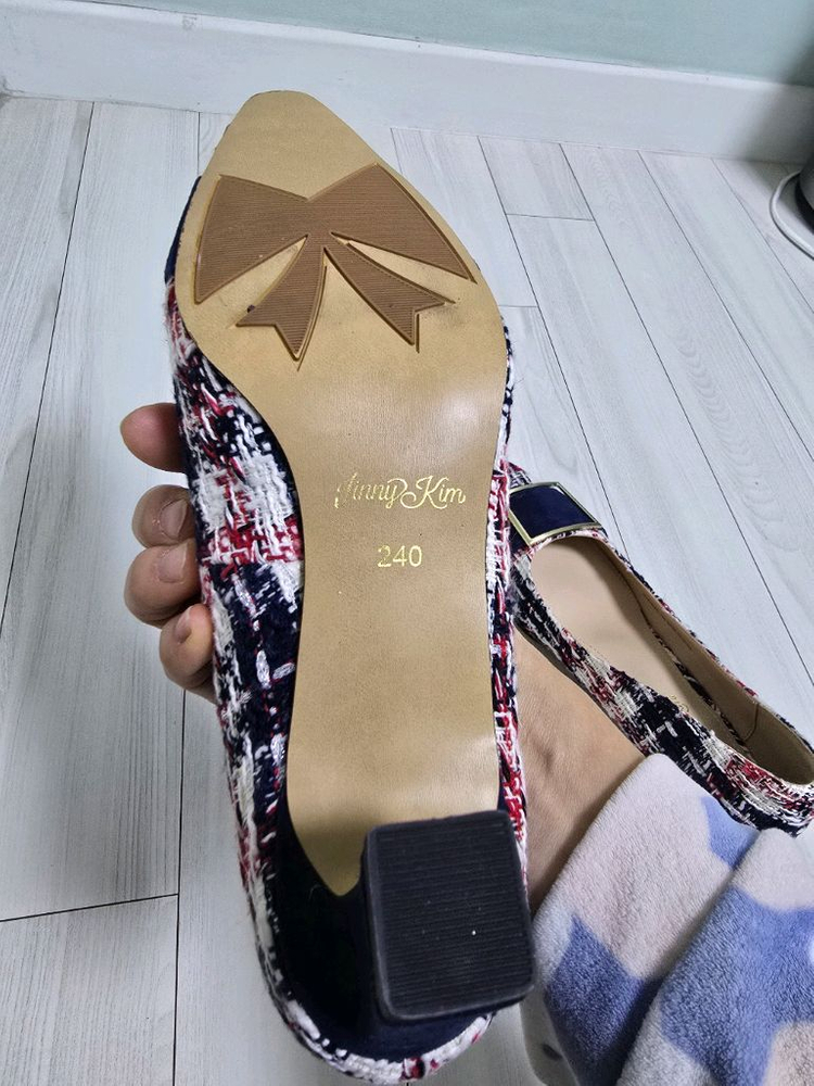 지니킴 트위드 구두 두번신음 240 운포--5