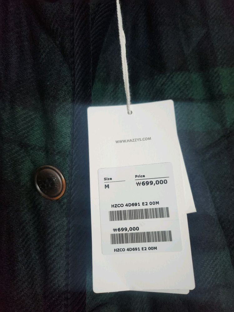 헤지스 바스통 블랙와치 문트위드 코트 M 새상품--1