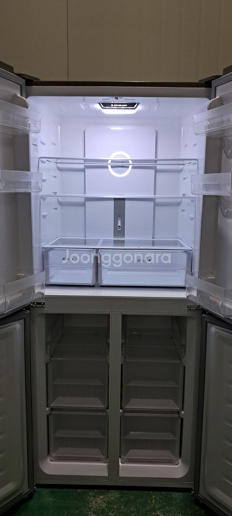 1590 하이메이드 418L 4도어양문형냉장고(블랙)--3