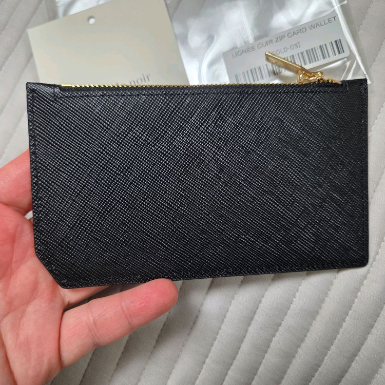 메종 드 노르 라피아 지퍼 카드지갑--2
