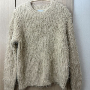 고율 헤어리 스팽글 니트