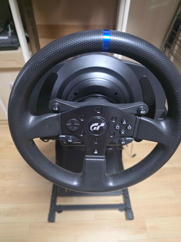 트러스트마스터 T300RS GT 휠 풀세트(3페달)+갬맥 GT레이싱휠 거치대 고급형--1