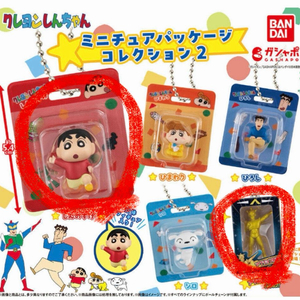 반다이 짱구는 못말려 미니어처 패키지 가챠 세트