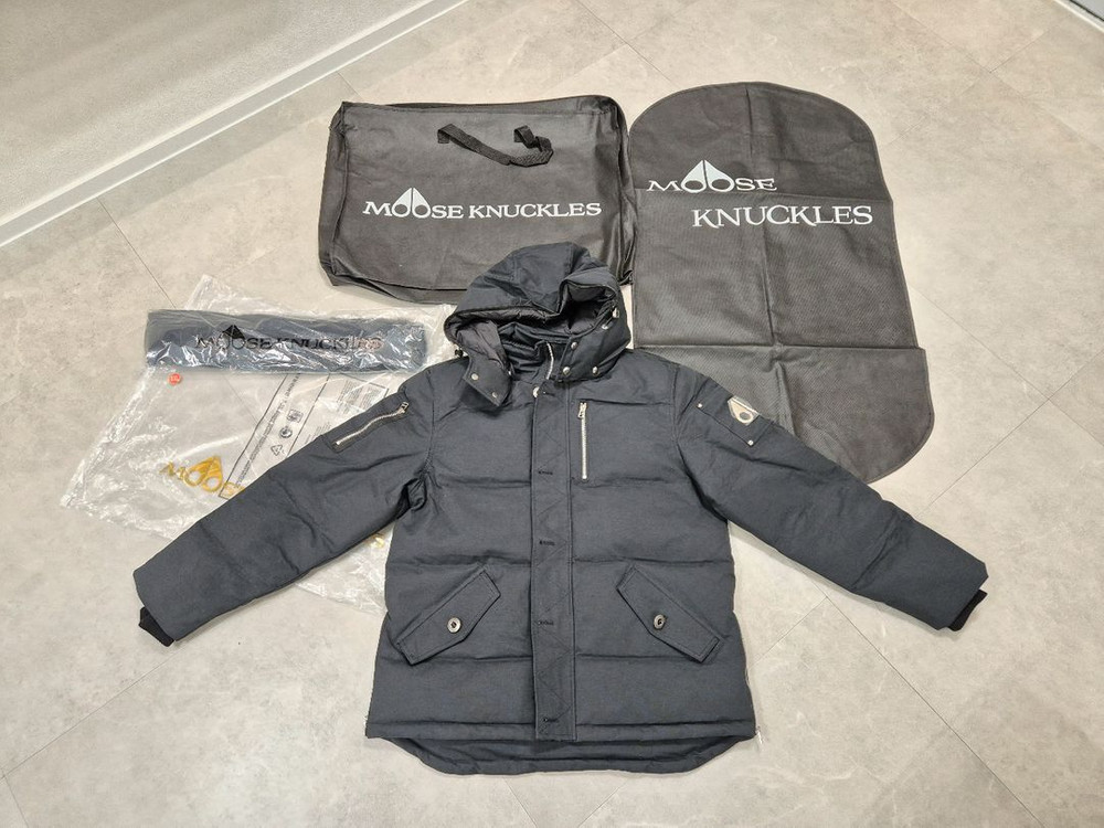 무스너클 3Q 오리지널 쓰리쿼터 블랙 패딩--0