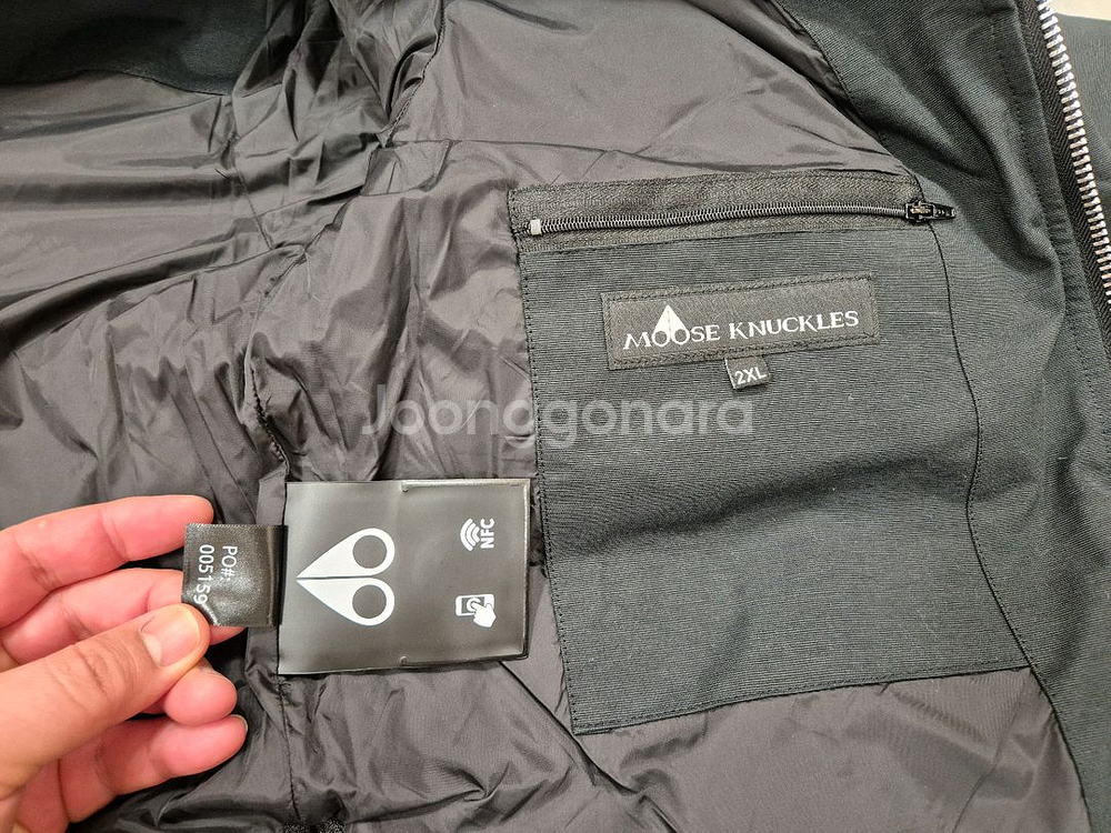 무스너클 3Q 오리지널 쓰리쿼터 블랙 패딩--5