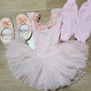 1회착용) 발레복 L, 슈즈 200 ,토시