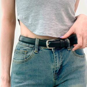 (새상품) 여성용 베이직 데일리 가죽 벨트 블랙 검정