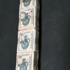 대한민국 오래된 우표 (4다발. 총 400장)일괄. 이미지