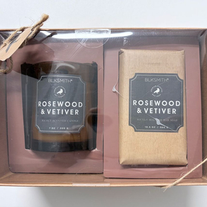 [새상품] BLKSMITH 프리미엄 로즈우드&베티버 캔들 비누 선물세트
