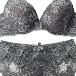 그레이 올 레이스 브래지어풀컵 80BC 레이스 팬티 95M 이미지