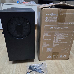 마이크로닉스 EM-1 WOOFER 우퍼 블랙 + 아틱 P12 3개 미니타워 케이스