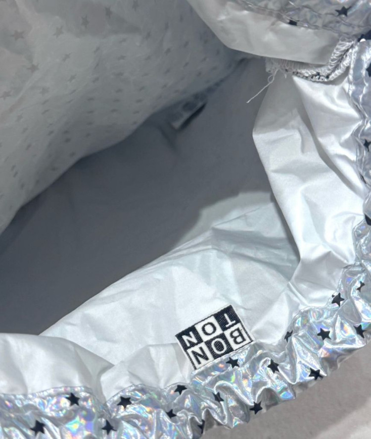 봉통 홀로그램 신발주머니 파우치 보조가방 새상품 35*34--2