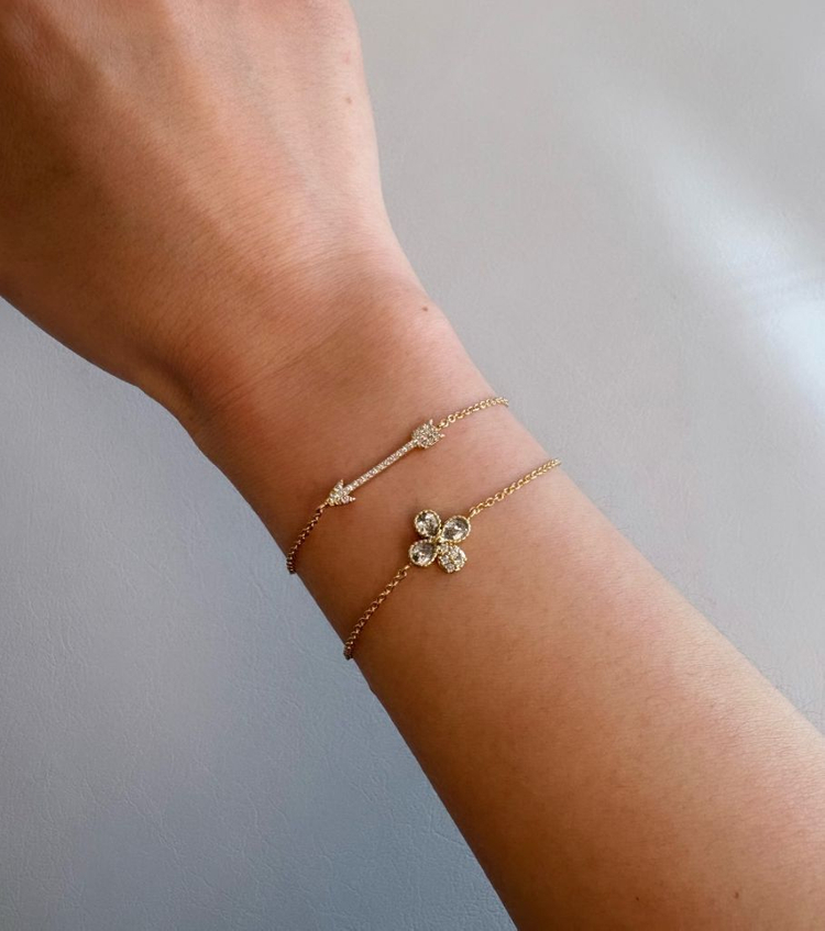 골드 레이어드 팔찌 2세트 (새상품)--5