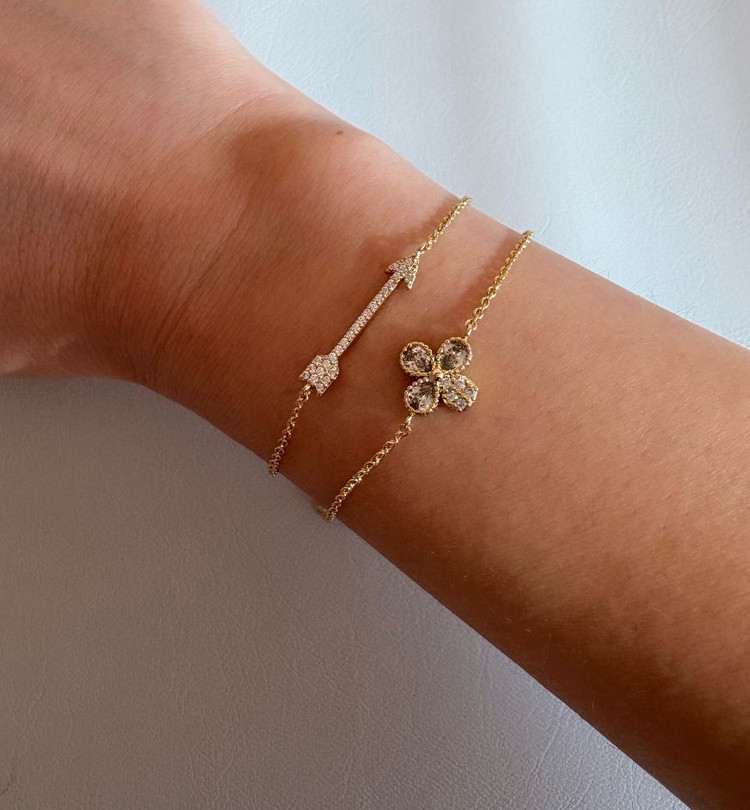 골드 레이어드 팔찌 2세트 (새상품)--6