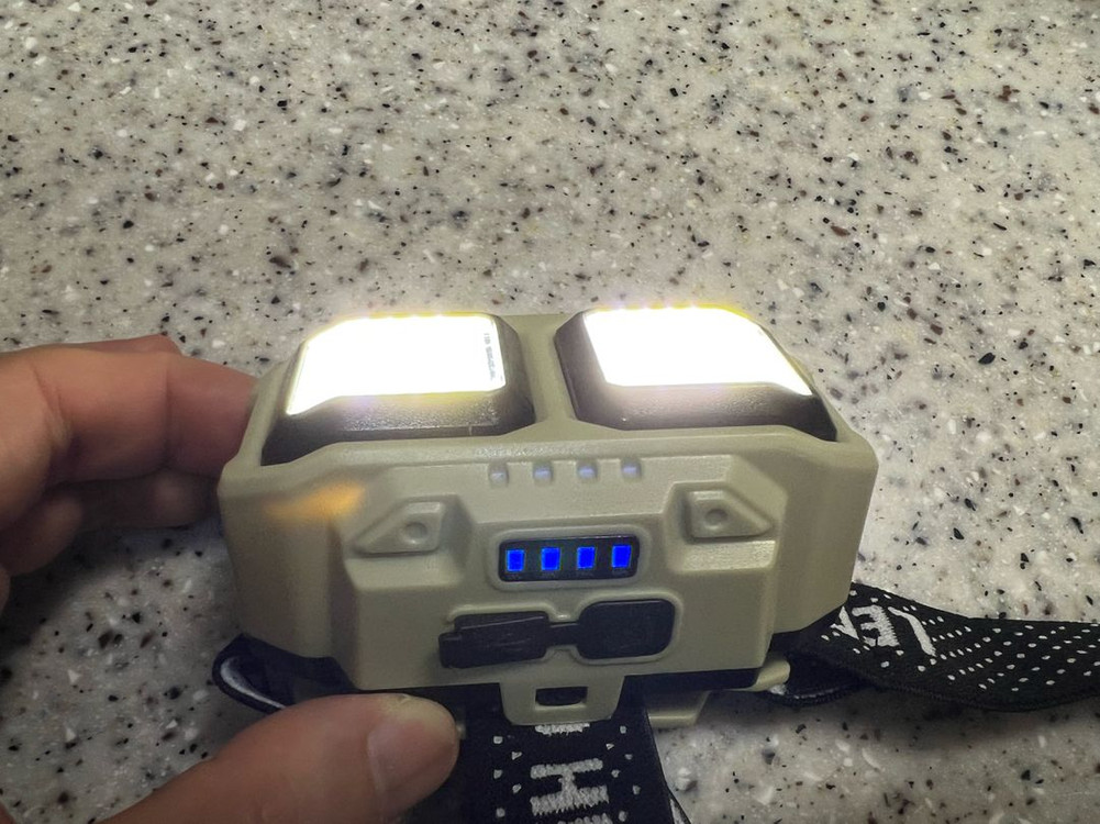 COB 캠핑용 낚시 헤드랜턴 C타입 충전식(배터리 서비스)--1