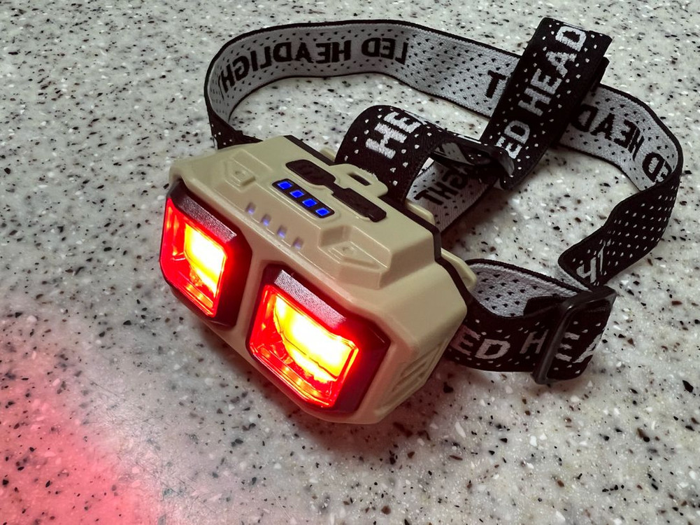 COB 캠핑용 낚시 헤드랜턴 C타입 충전식(배터리 서비스)--2