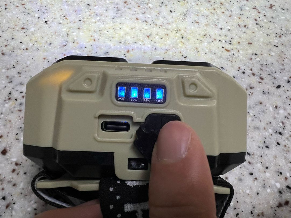 COB 캠핑용 낚시 헤드랜턴 C타입 충전식(배터리 서비스)--4