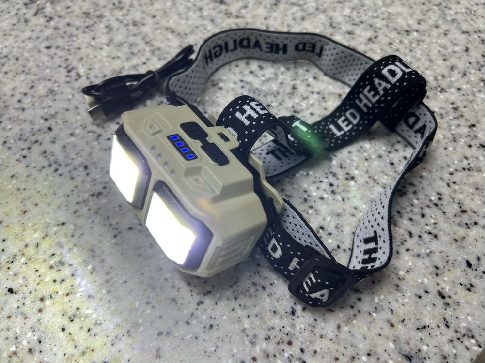 COB 캠핑용 낚시 헤드랜턴 C타입 충전식(배터리 서비스)--5