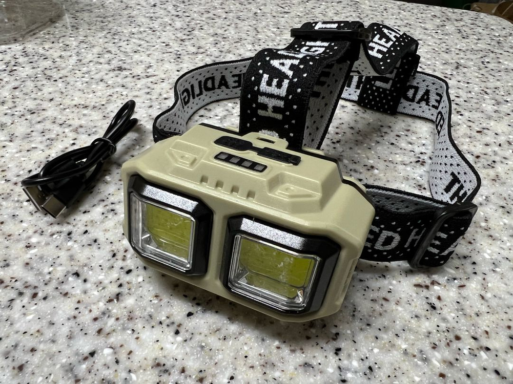 COB 캠핑용 낚시 헤드랜턴 C타입 충전식(배터리 서비스)--6