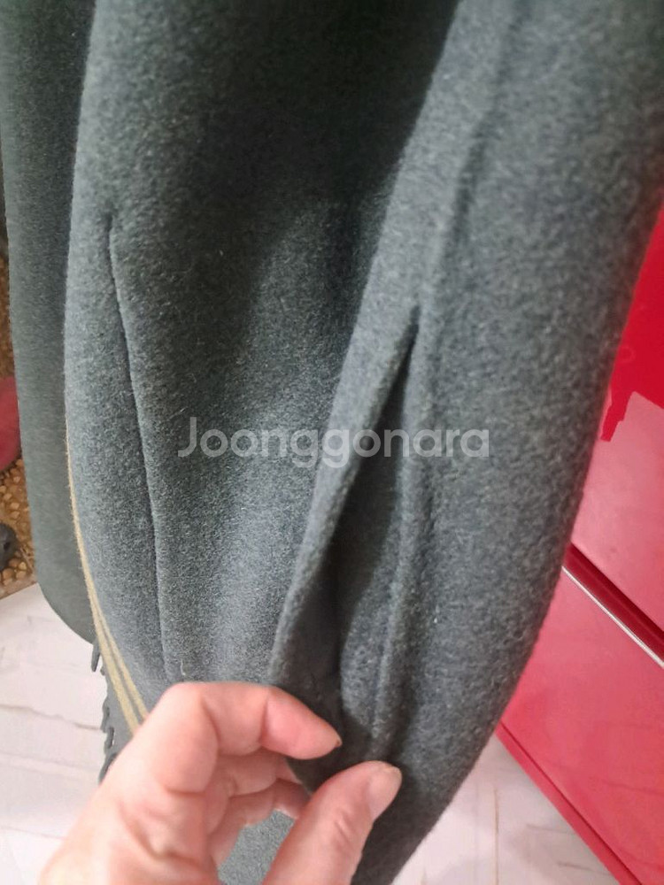 lbl 메리노울 100 프린지 롱베스트 양면--9