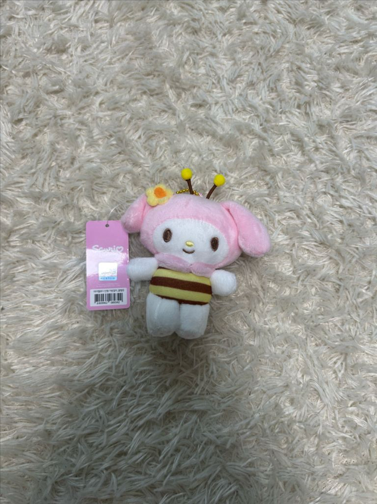 (새상품) 마이멜로디 꿀벌 인형키링 이미지