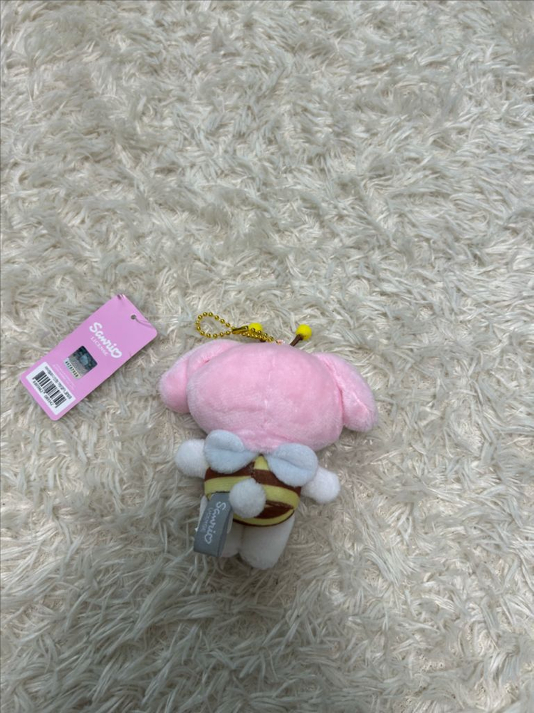 (새상품) 마이멜로디 꿀벌 인형키링 이미지