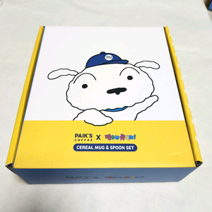 빽다방 흰둥이 씨리얼 머그 & 스푼 세트