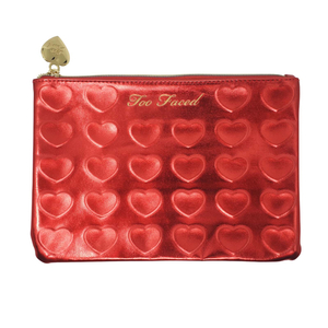 [미사용] 투페이스드 Too Faced 메탈릭 레드 하트 파우치