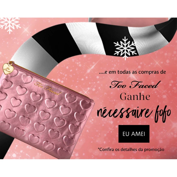 [미사용] 투페이스드 Too Faced 메탈릭 레드 하트 파우치 이미지